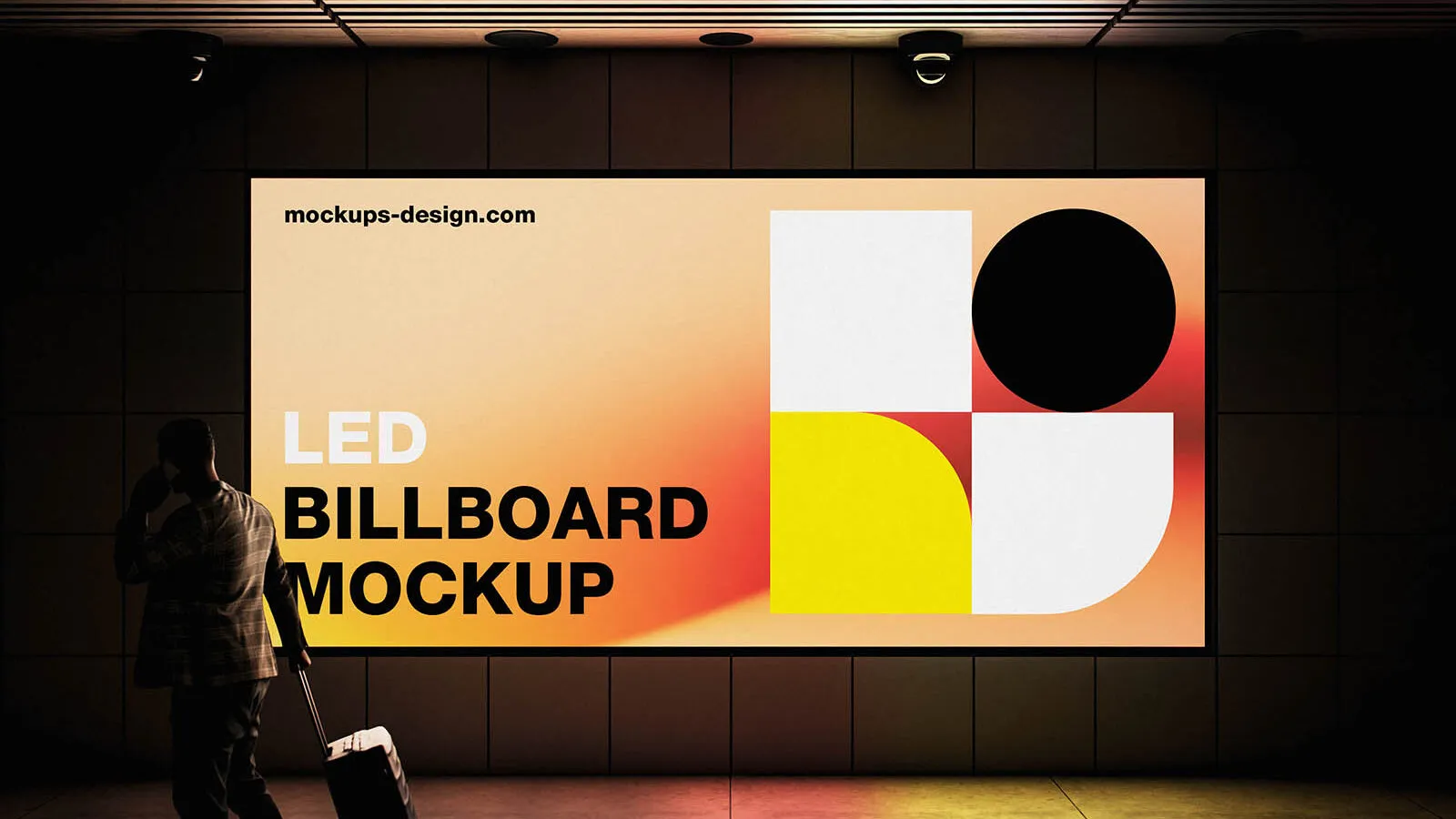 Ambient LED Billboard Mockup Image 1 Designers Lab