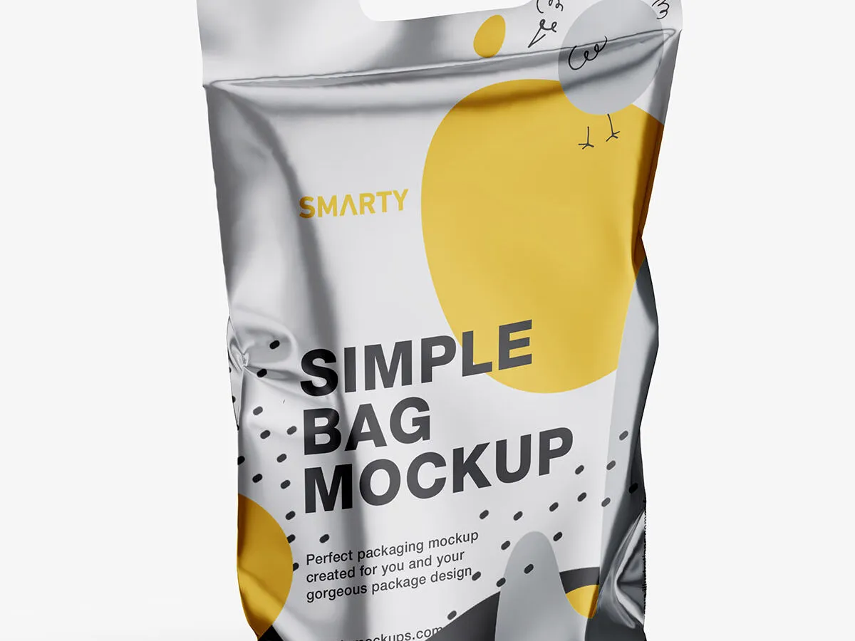 Metallic Loose Bag Mockup Image 3 Designers Lab
