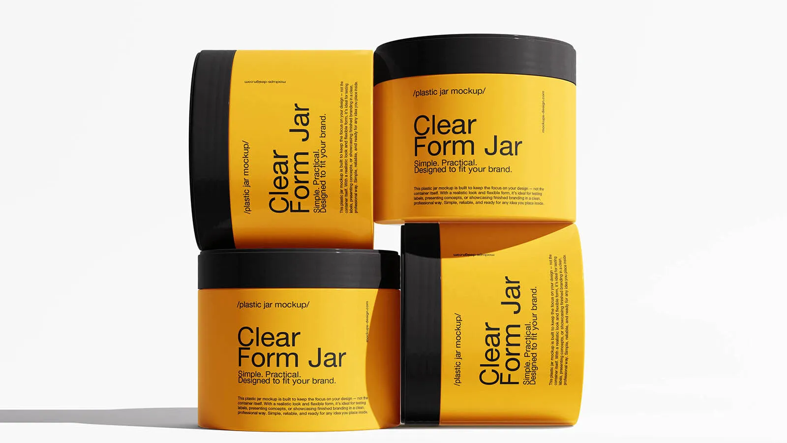 Versatile Plastic Jar Mockup Image 1 Designers Lab