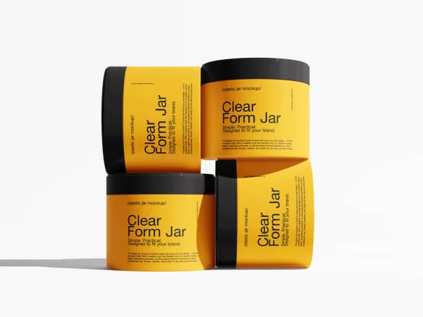 Versatile Plastic Jar Mockup Image 1 Designers Lab