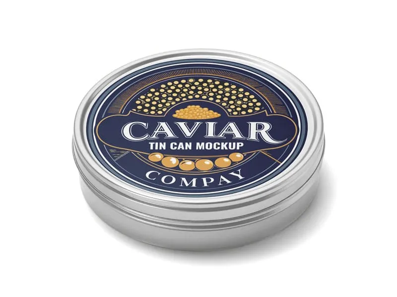 Free Black Caviar Tin Can Mockup Image 5 Designers Lab